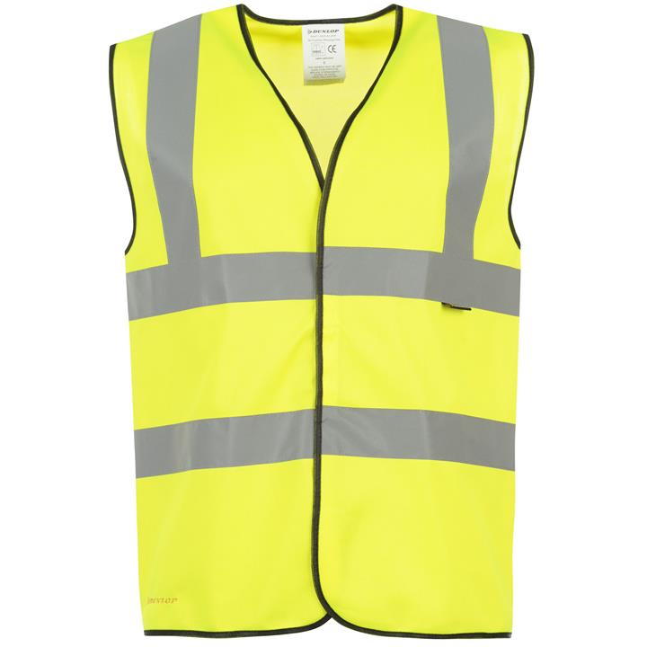 Hi Vis Viz Long Sleeve Vest Waistcoat Yellow